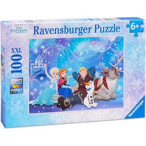 Ravensburger Пъзел Ravensburger от 100 XXL части - Замръзналото кралство: Ледена магия (10911) - ozone