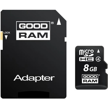 GOODRAM microSDHC 8GB class 4 + adapter M40A-0080R11