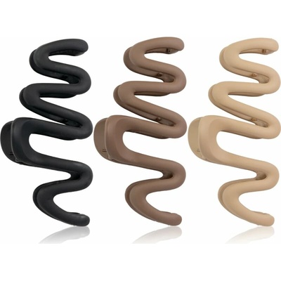 Brushworks Wave Claw Clips štipce na vlasy 3 ks