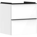 Hansgrohe Xelu Q - Шкафче за умивалник, 63x58x50 см, 2 чекмеджета, лъскаво бяло/матово черно 54023670 (54023670)
