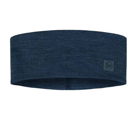 Buff merino Wide solid night blue
