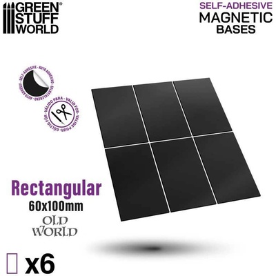 Green Stuff World Flexibilní samolepící magnety obdélníkové 60x100 mm 6 ks