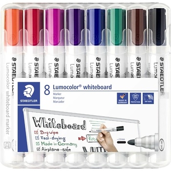Image 1 of STAEDTLER Маркер Staedtler WB Lumocolor, кръгъл 2mm, асорт. (8) (351 WP8)