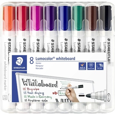 STAEDTLER Маркер Staedtler WB Lumocolor, кръгъл 2mm, асорт. (8) (351 WP8)