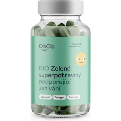 OlaOla BIO Zelené superpotraviny podporujúce zažívanie 90 kapsúl