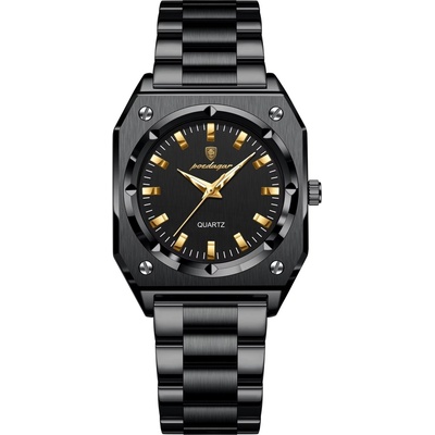 Poedagar Дамски часовник Poedagar CS1902, неръждаема стомана, черен, черен циферблат (CS1902)