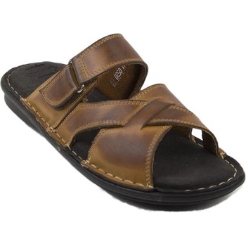 Image 1 of Български обувки Кафяви мъжки чехли 142antracit