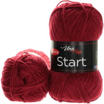 Vlna Hep Start 41158 vínově červená