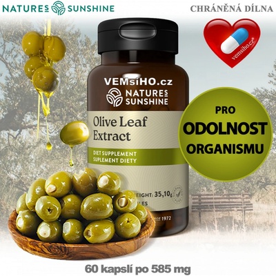 Nature’s Sunshine OLIVE LEAF EXTRACT Extrakt z olivových listov 60 kapsúl po 585 mg