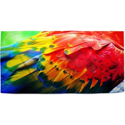 Sablio Ručník s potiskem Barevné peří 2 50 x 100 cm