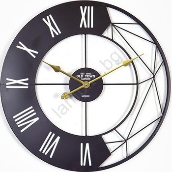 EUROLAMP Стенен часовник 1xAA, Ø 60 см, черен (EU0541)