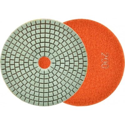 Brúsny diamantový kotúč 125 mm, zrno 200 suchý zips, brúsenie na mokro, GEKO