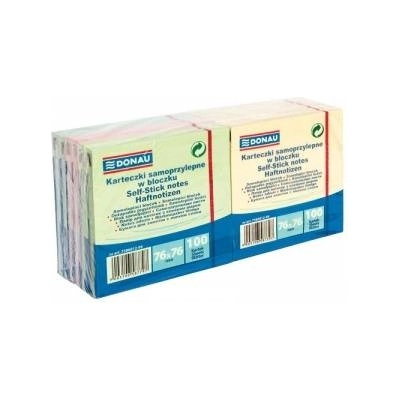 Donau Adhesive block DONAU, 76x76mm, 12x100 cards. , mix of colors