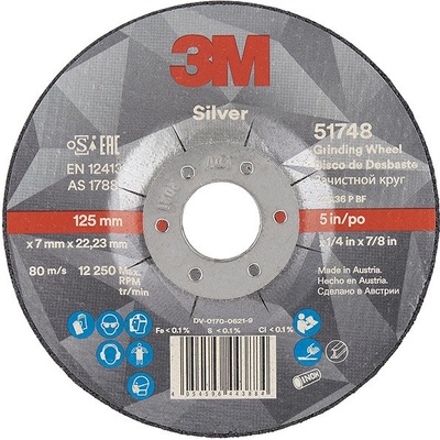 3M Silver Brusný kotouč T27 125 x 7 mm 51748 7100141086 2 ks