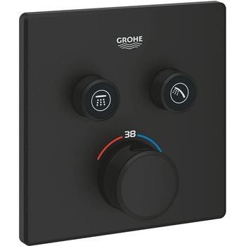 GROHE Grohtherm SmartControl Термостат за вграждане с 2 извода, цвят phantom black (102166KF00)