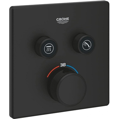 GROHE Grohtherm SmartControl Термостат за вграждане с 2 извода, цвят phantom black (102166KF00)