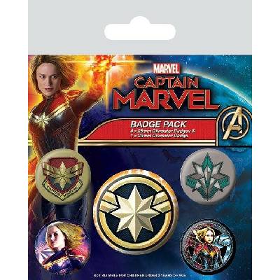 Pyramid International Odznáčky Captain Marvel 5 ks