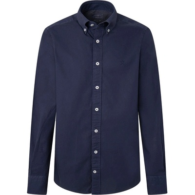 Hackett Риза с дълъг ръкав Hackett Oxford Long Sleeve Shirt - Blue