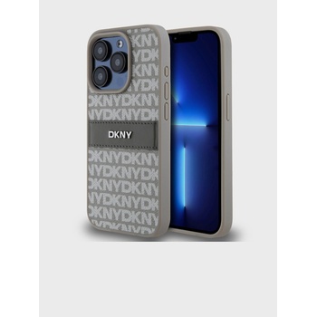 DKNY PU Leather Repeat Pattern Tonal Stripe Back Cover за iPhone 14 Pro Max Beige DKNY DKNY | Bezhov | ЖЕНИ | UNI