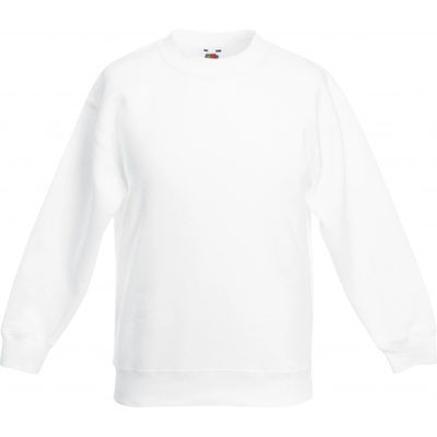 Fruit of the Loom dětská mikina F.O.L. Classic Kids Set-In Sweat bílá