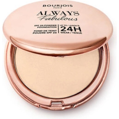 Bourjois Always Fabulous SPF20 Powder Foundation Zmatňujúci kompaktný make-up 100 Rose Ivory 7 g