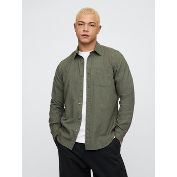 GAP Риза от лленобленда Standard GAP GAP | Zelen | МЪЖЕ | XL