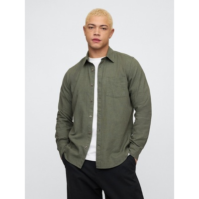 GAP Риза от лленобленда Standard GAP GAP | Zelen | МЪЖЕ | XL