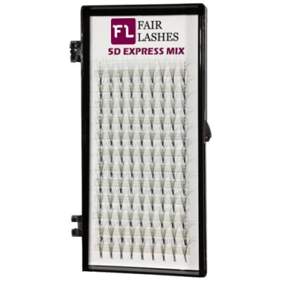 Fair Lashes Express Volume 5D objemové C 0,07 mix dĺžok 9-14 mm