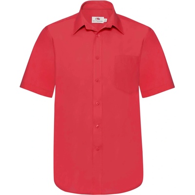 Fruit of the Loom popelínová košel'a krátky rukáv F13 fuchsiová