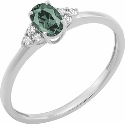 Eppi Zásnubný prsten s prírodným alexandritom a diamantmi Kylie R47381