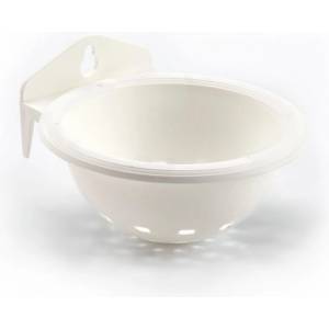 Duvo Plus - Пластмасова бяла поставка за гнездо с кука, 11, 5 х 5, 5 см