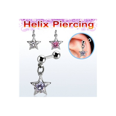 Piercingate Činka do ucha hvězda PNC00147