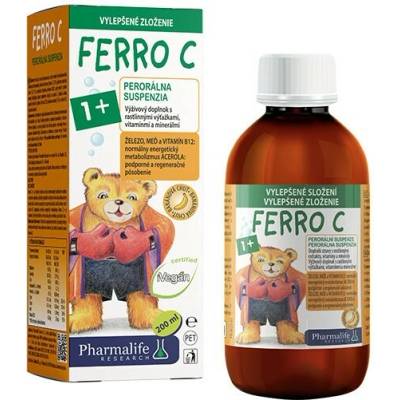 Pharmalife FERRO C 1+ perorálna suspenzia, banánová 200 ml