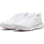 PUMA Голф обувки Puma Men's Fusion Grip ST Spiked Golf Shoes - White- Silver