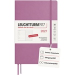 Leuchtturm1917 Weekly Calendar 2027 Dotted Medium (A5) with Notebook - German Appointment Planner, Dusty Rose, January-December 2027, Weekly Overview on the Left + Notes Page on the Right - 400091 (400091)