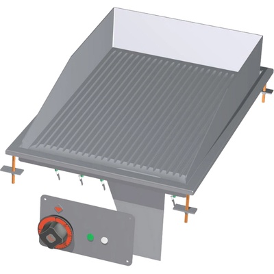 ΩGrilovací deska 36x55 drop-in elektrická chromovaná rýhovaná 400 V | RM - FTRD-64ETS