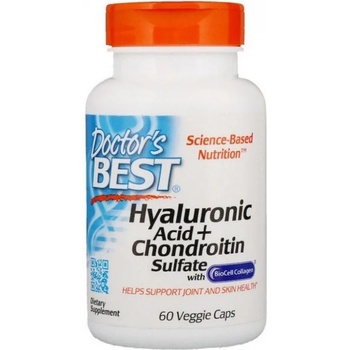 Doctor's Best Hyaluronic Acid + Chondroitin Sulfate, 60 капсули, Doctor's Best