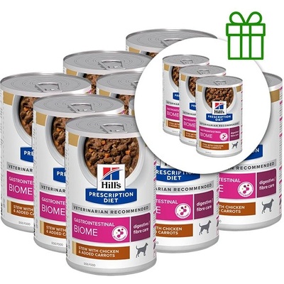 Hill's Hill s Prescription Diet Gl Biome Stew Грижа за храносмилането консерви за кучета 354 г, 9+3 БЕЗПЛАТНО