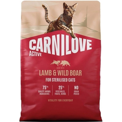 CARNILOVE ACTIVE Cat Dry Made with Lamb&Wild boar for Sterilised Adult All 2 kg
