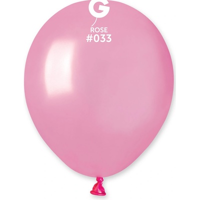 Svet balonku Balónik metalická svetloružová 13 cm