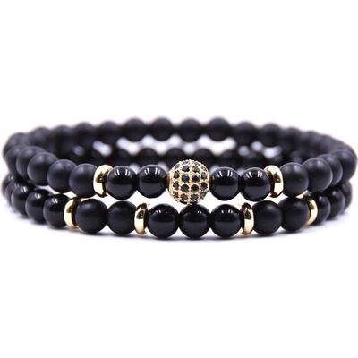 Naky sada náramků Florian černý achát N2254