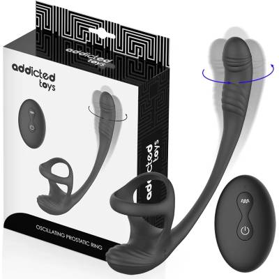 Пенис ринг с анален стимулатор, вибрации и въртене - Addicted Toys (D-245122)