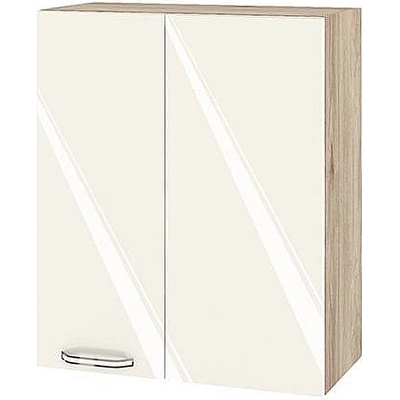 ИРИМ Горен ъглов кухненски шкаф Сити АРФ-Крийм гланц-11-17 60 см