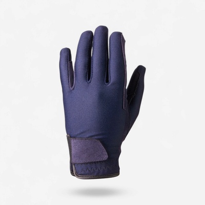 FOUGANZA Detské jazdecké rukavice Basic modré