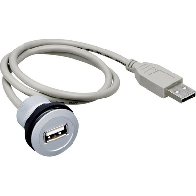 USB vestavný konektor 2.0 Typ A zásuvka, vestavná RRJ-USB Panelová zásuvka USB typ A RRJ-USB Schlegel Množství: 1 ks