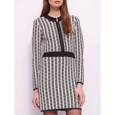 GAUDI Jacquard Black šaty Černá