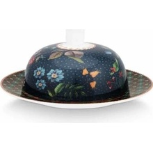 Pip Studio Berry Blues máselnice modrý 17 x 8 cm