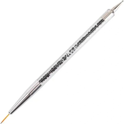 MollyLac 2in1 Zdobiaci štetec a zdobiace pero black zircon 10