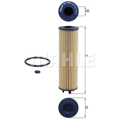 Olejový filter MAHLE ORIGINAL OX 1340D (OX1340D)