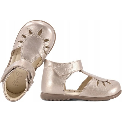 Emel es2436-10 preventívne sandále dievčenské balerínky ročky zlatý